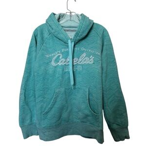 Cabela's Teal Hoodie Sweatshirt